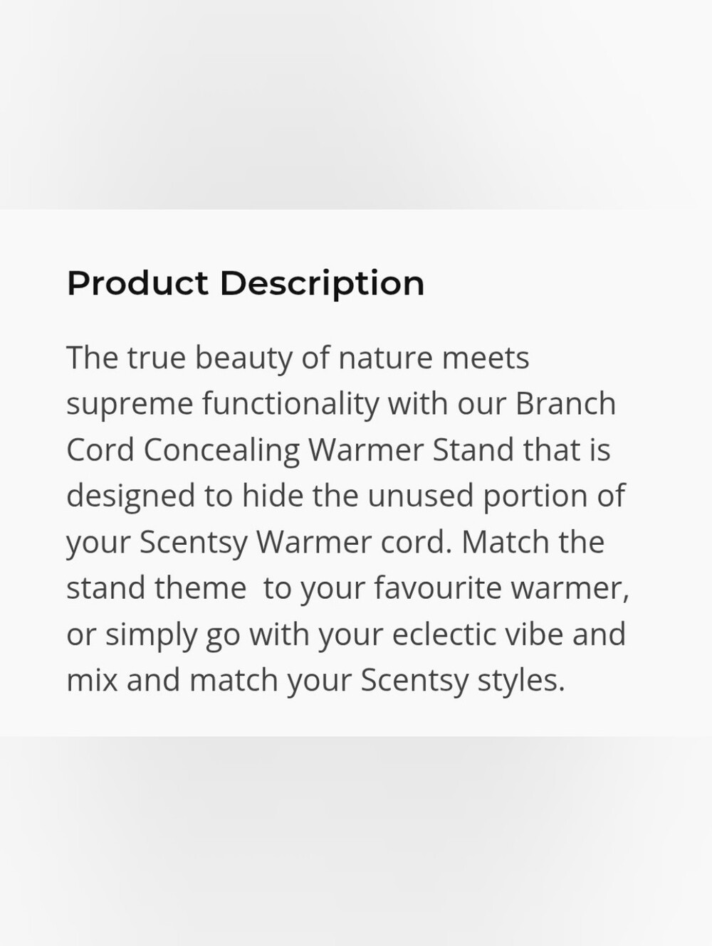 Scentsy Branch Cord-Concealing Warmer Stand - Picture 3 of 13